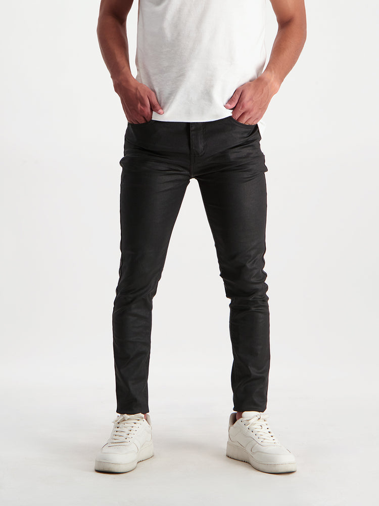 KNIGHT COATED WAX JEANS