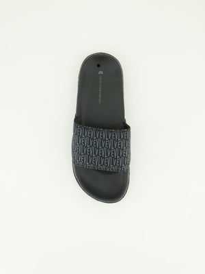 Sandal.AOP And Badge Detail.