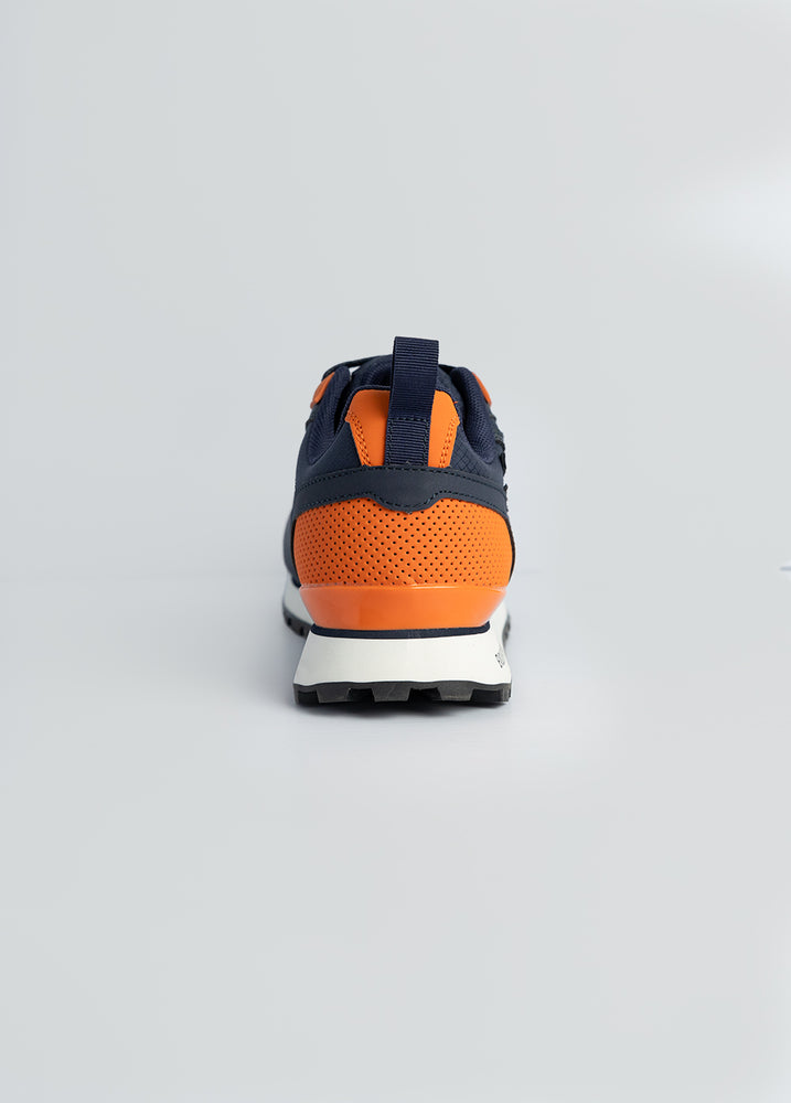Evolve Navy And Orange Racer Sneaker.