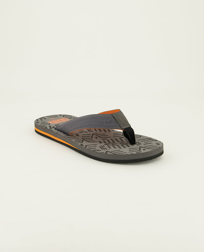 Evolve Charcoal Jacquard Eva Thong Sandal.