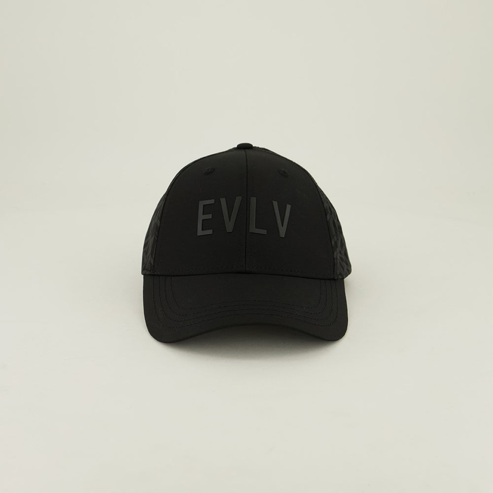 Evolve Black Nylon Peak Cap.Aop Panel.