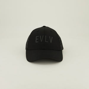 Evolve Black Nylon Peak Cap.Aop Panel.