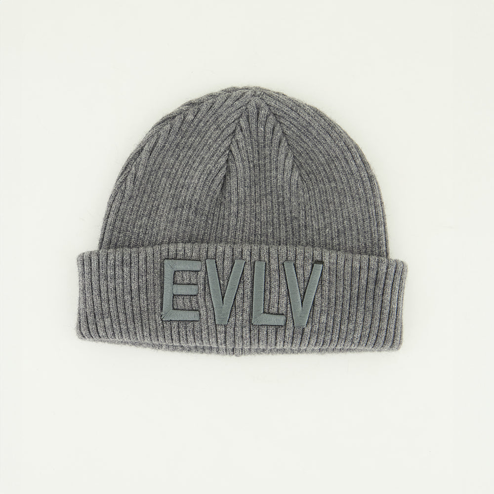 Ribbed Fisherman Dual Turn Up Beanie.Tonal 3D Embroidery.