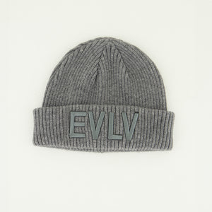 Ribbed Fisherman Dual Turn Up Beanie.Tonal 3D Embroidery.