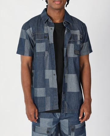 Mens Evolve Blue Denim Shirt