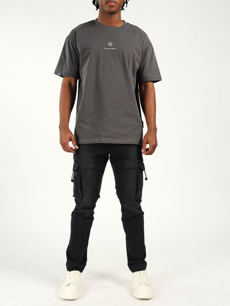 Mens Evolve Black Knitted Denim Jean