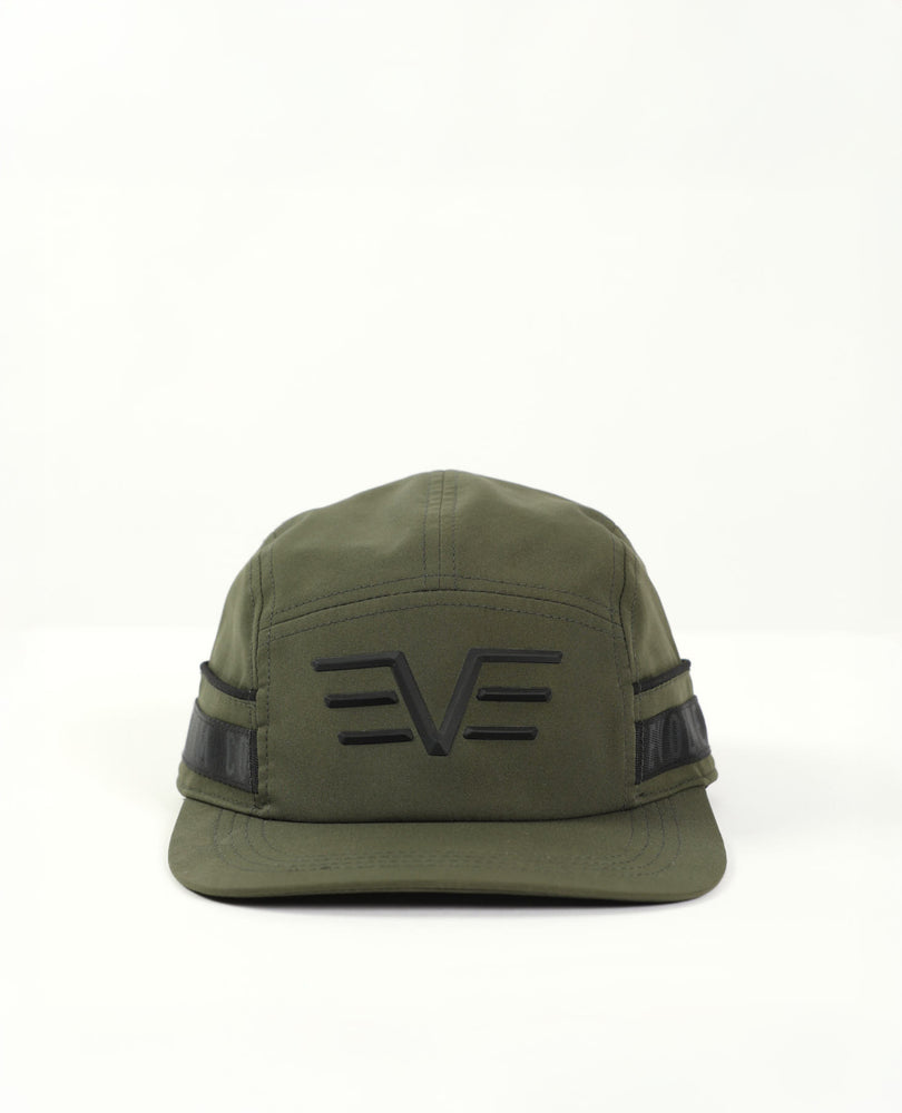 Nylon Ripstop 5 Panel Cap.Jacquard Tape Detail.