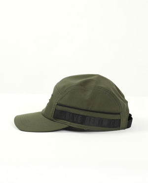 Nylon Ripstop 5 Panel Cap.Jacquard Tape Detail.