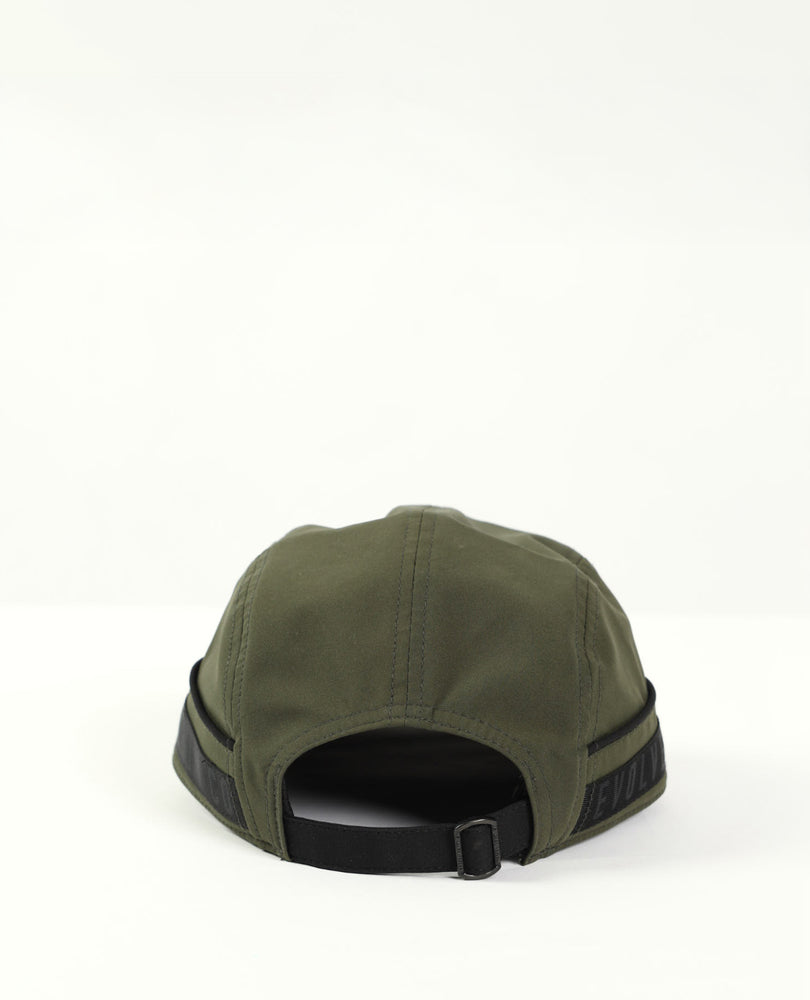 Nylon Ripstop 5 Panel Cap.Jacquard Tape Detail.