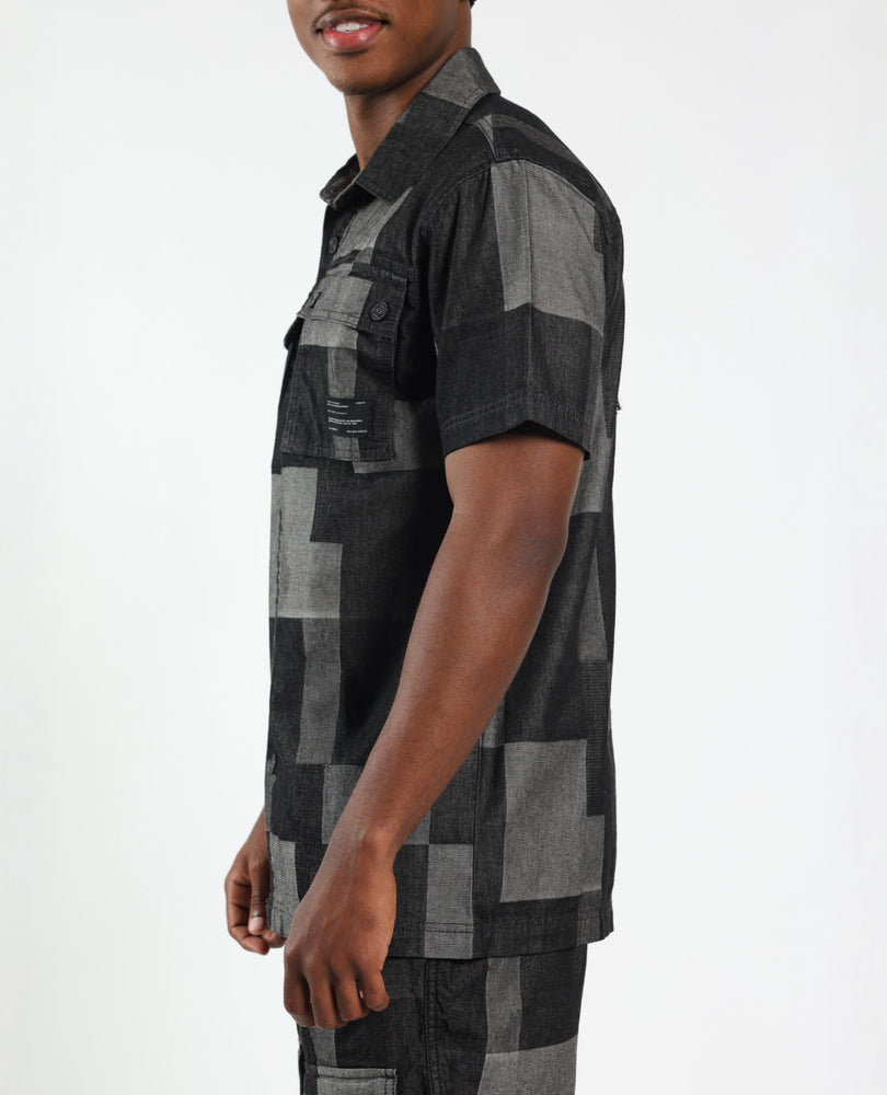 Mens Evolve Charcoal Denim Shirt