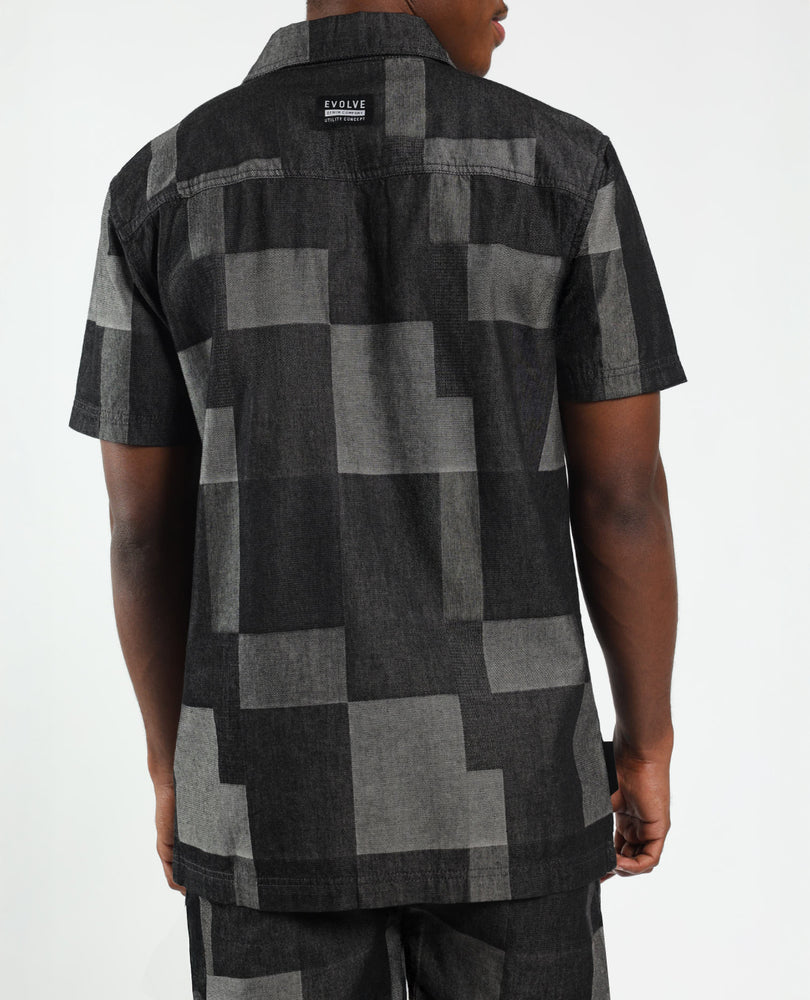 Mens Evolve Charcoal Denim Shirt