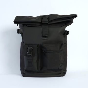 Matte Pu Flap Backpack.Ripstop Nylon Modular Compartments.