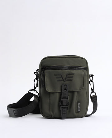 Utility Crossbody Bag Flap Pocket Details.