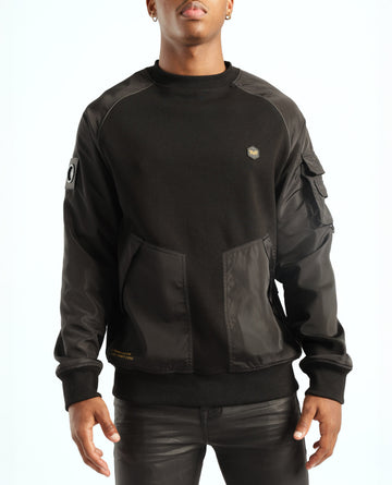 Mens Evolve Pique Crew Neck Sweater