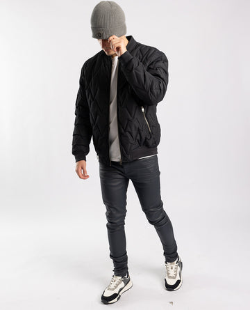 Ribbed Cotton Beanie.Double Ingot Trim.