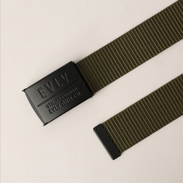 Polyester Clip Clasp Belt With Metal Buckle.