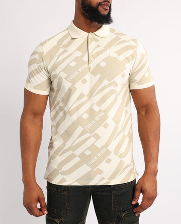 Mens Evolve Stone Short Sleeve Golfer