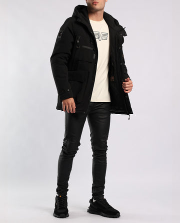Mens Evolve Black Puffer Jackets