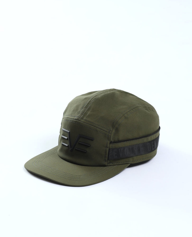 Nylon Ripstop 5 Panel Cap.Jacquard Tape Detail.