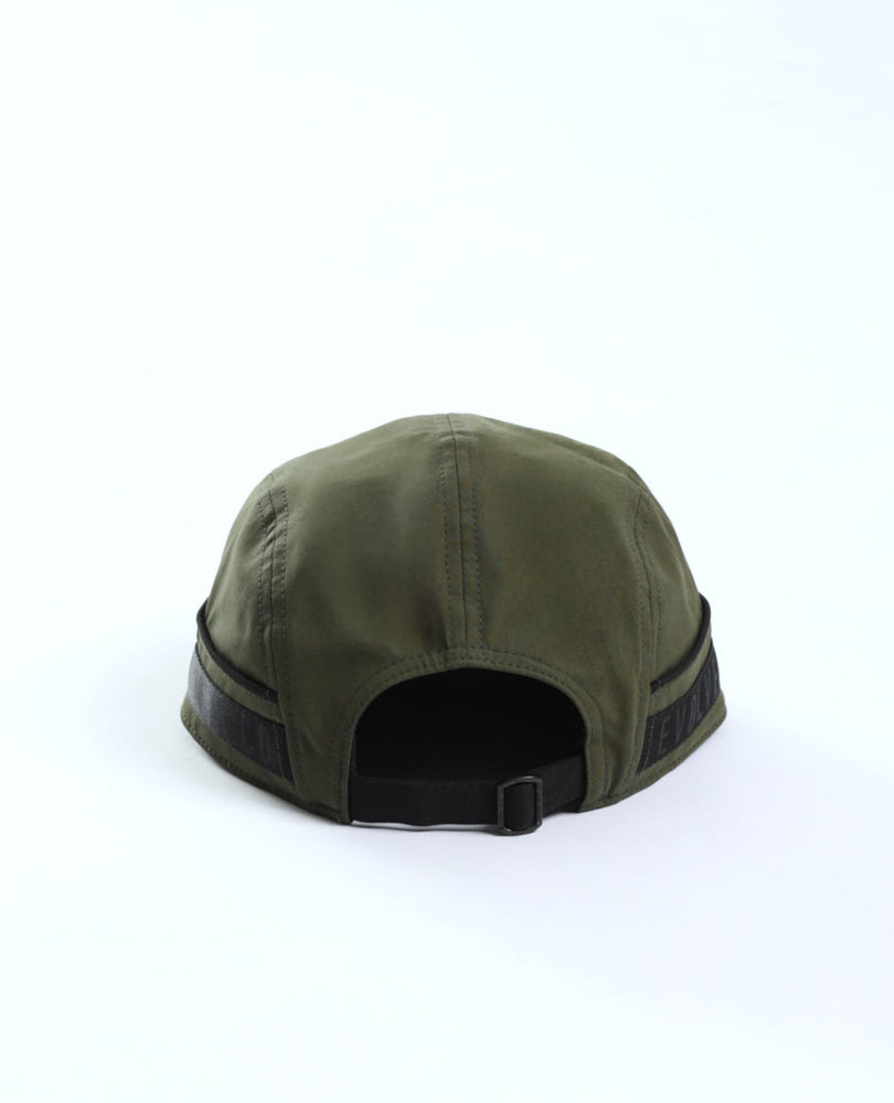 Nylon Ripstop 5 Panel Cap.Jacquard Tape Detail.